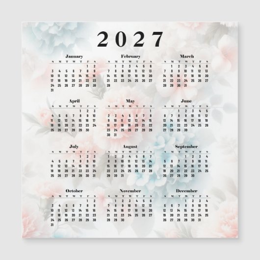 フラワーカレンダー 2027 (正面)