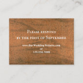 フラワーカントリー素朴ウェスタンウェディングRSVPカード エンクロージャーカード (裏面)