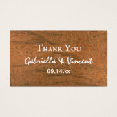 フラワーカントリー素朴ウェスタン結婚式の引き出物ラベル (裏面)