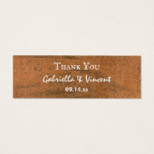 フラワーカントリー素朴ウェスタン結婚式の引き出物ラベル (裏面)