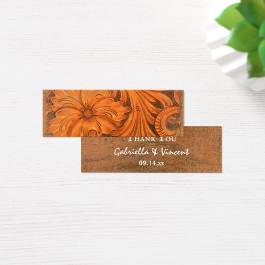 フラワーカントリー素朴ウェスタン結婚式の引き出物ラベル (デスク)