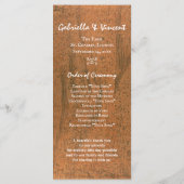 フラワーカントリー素朴ウェスタン結婚式 プログラム (裏面)