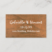 フラワーカントリー素朴ウエスタン結婚ズWebサイト エンクロージャーカード (裏面)