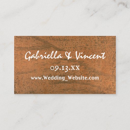 フラワーカントリー素朴ウエスタン結婚ズWebサイト エンクロージャーカード (裏面)