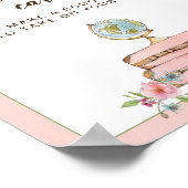 フラワーカートの看板 結婚前お披露目パーティーの看板 ポスター (角)