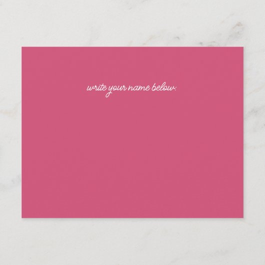 フラワーカートファーマーズマーケットベビーおむつラッフル エンクロージャーカード (裏面)