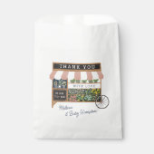 フラワーカート農家マーケットピンクベビーシャワー フェイバーバッグ (正面)