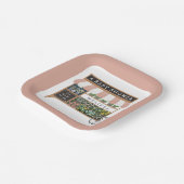 フラワーカート農家マーケットピンクベビーシャワー ペーパープレート (傾斜あり)