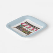 フラワーカート農家マーケットピンクベビーシャワー ペーパープレート (傾斜あり)