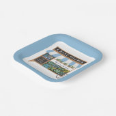 フラワーカート農家マーケットブルーベビーシャワー ペーパープレート (傾斜あり)