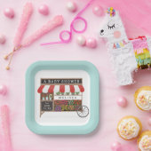 フラワーカート農家マーケットレッドベビーシャワー ペーパープレート (パーティー)