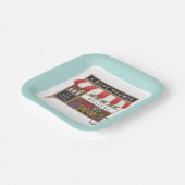 フラワーカート農家マーケットレッドベビーシャワー ペーパープレート (傾斜あり)