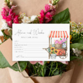 フラワーカート – アドバイスとウィッシュブライダルシャワー 便箋