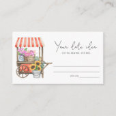 フラワーカート - デートの夜のアイデア \ デートジャーボックス エンクロージャーカード (正面)