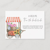 フラワーカート - 花嫁のためのレシピ エンクロージャーカード (正面)