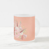 フラワーガラスのマグカップ フロストグラスマグカップ (正面右)