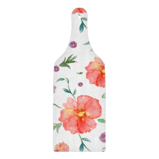 フラワーガラス切り板 – カップルのキッチンギフト カッティングボード (正面)