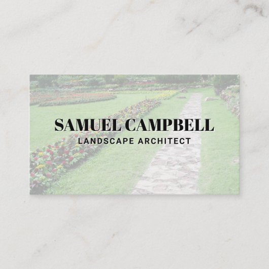 フラワーガーデンとウォーキング 名刺 (正面)