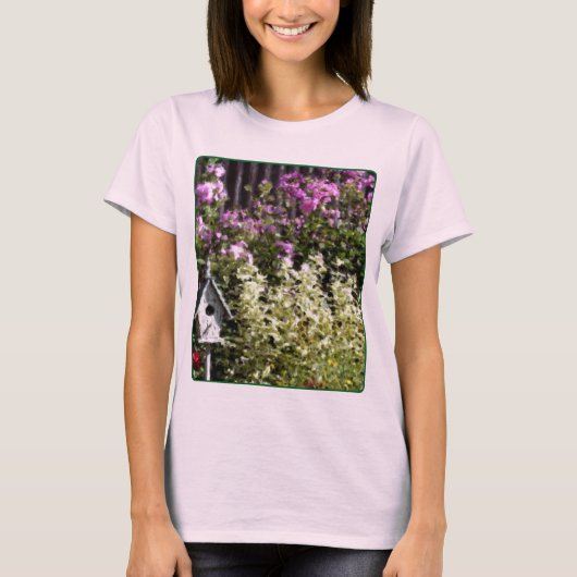 フラワーガーデンのパステル画 Tシャツ (正面)