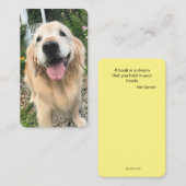 フラワーガーデンのブックマークのゴールデンレトリバー犬 名刺 (正面/裏面)