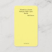 フラワーガーデンのブックマークのゴールデンレトリバー犬 名刺 (裏面)