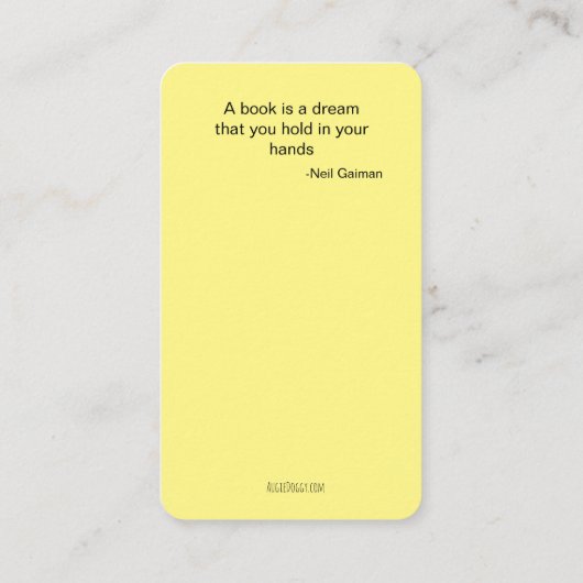 フラワーガーデンのブックマークのゴールデンレトリバー犬 名刺 (裏面)