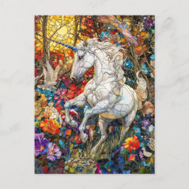 フラワーガーデンの一角獣 ポストカード