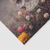 フラワーガーデンの不気味なスカルデコップティッシュパパップ 薄葉紙 (詳細)