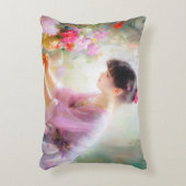 フラワーガーデンの少女 アクセントクッション (正面(垂直))