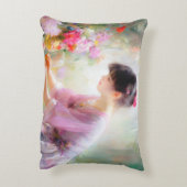 フラワーガーデンの少女 アクセントクッション (裏面(縦))