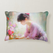 フラワーガーデンの少女 アクセントクッション (裏面)
