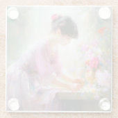 フラワーガーデンの少女 ガラスコースター (裏面)