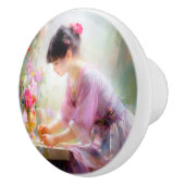 フラワーガーデンの少女 セラミックノブ (右)