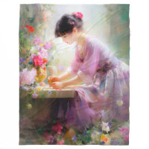 フラワーガーデンの少女