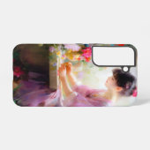 フラワーガーデンの少女 SAMSUNG GALAXYケース (裏面横)