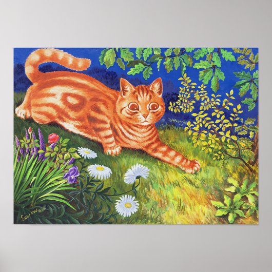 フラワーガーデンの猫、ルイス・ウェイン ポスター (正面)