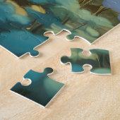 フラワーガーデンの白いネズミ ジグソーパズル (側面)