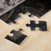 フラワーガーデンの白猫 ジグソーパズル (側面)