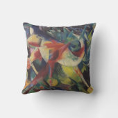 フラワーガーデンの鹿フランツ・マークによるヴィンテージ・アート クッション (裏面)