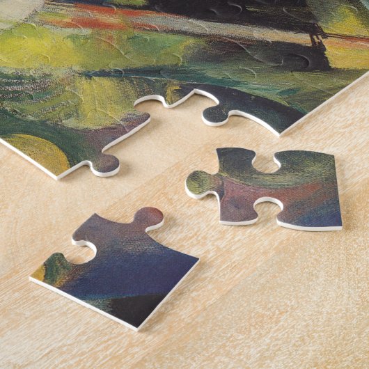 フラワーガーデンの鹿フランツ・マークによるヴィンテージ・アート ジグソーパズル (側面)