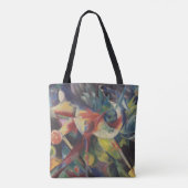 フラワーガーデンの鹿フランツ・マークによるヴィンテージ・アート トートバッグ (裏面)