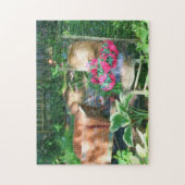 フラワーガーデンアレンジメントオイル塗装 ジグソーパズル (縦)