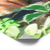 フラワーガーデンアレンジメントオイル塗装 ポスター (角)