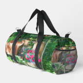 フラワーガーデンアンティークパーソナライズされた椅子 ダッフルバッグ (右コーナー)