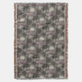 フラワーガーデンアンティーク椅子自然アートパターン スローブランケット (正面縦)