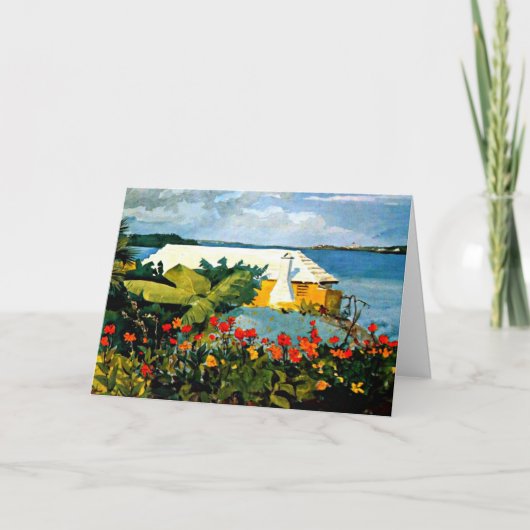 フラワーガーデンアンドバンガローバイウィンスローホーマー カード (正面)