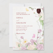 フラワーガーデンウェディング 招待状 (正面)
