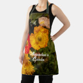 フラワーガーデンウォーターカラーフローラモノグラムカスタム エプロン (インサイチュ)