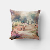 フラワーガーデンウォーターカラー クッション (正面)