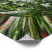 フラワーガーデンエナジーフローラ抽象芸術アート ポスター (角)